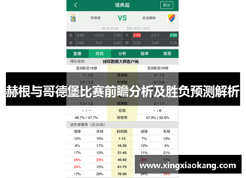 赫根与哥德堡比赛前瞻分析及胜负预测解析